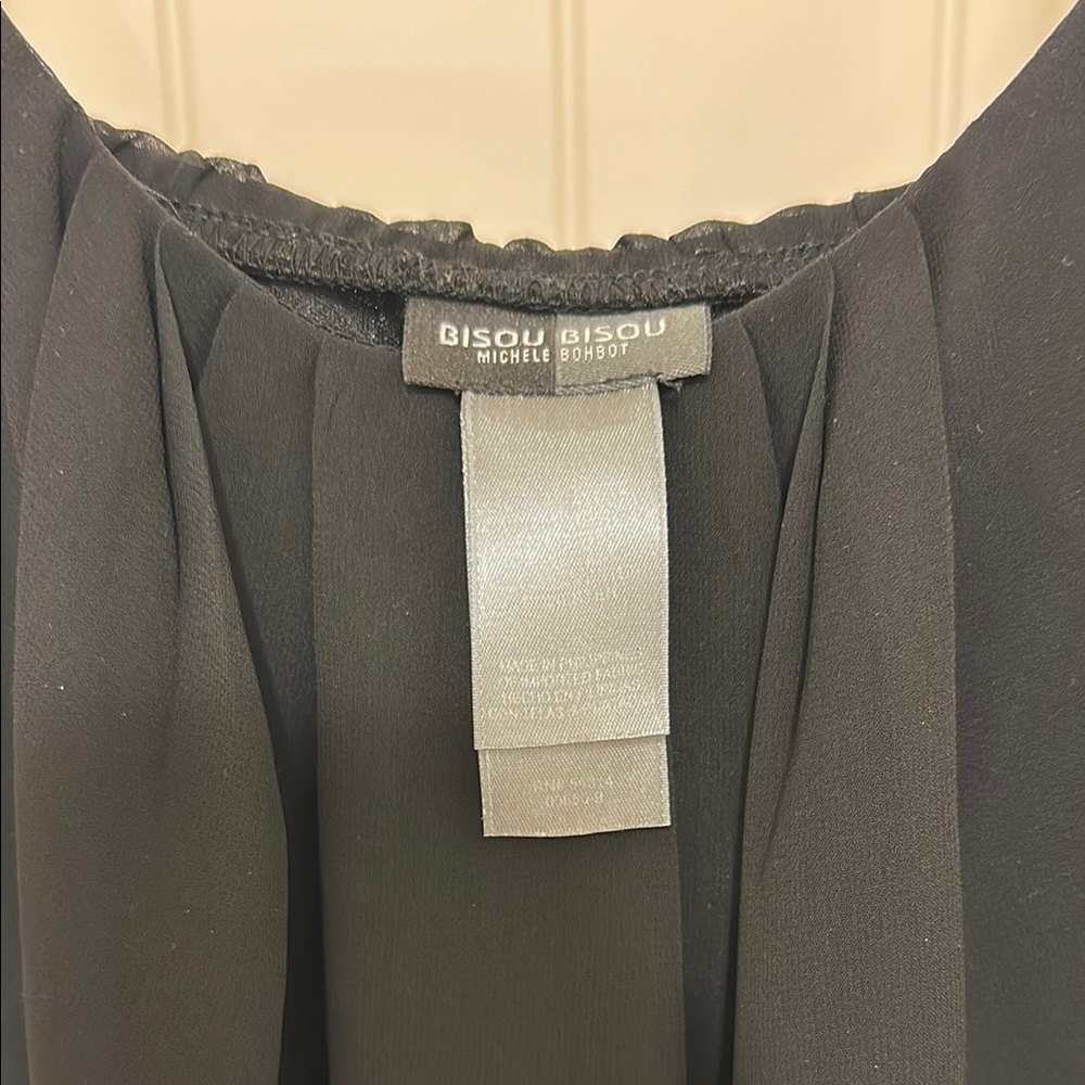 Bisou Bisou Black Scoop Neck Spaghetti Strap Maxi Empire Waist Dress - 4 - Picture 2 of 10